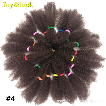 20 Strands Wholesale Price Wig for African Women Natural Puffy Afro Kinky Curly Crochet Braiding Short Brown Hair Extension Wigs